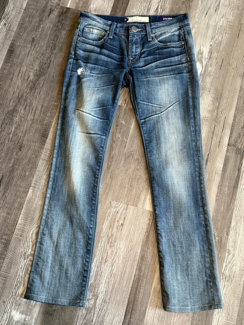 Vigoss Faded Blue Straight Leg Jeans size 27